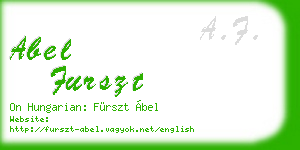 abel furszt business card